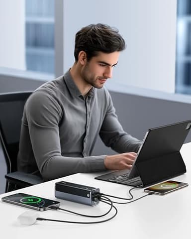 Baseus Laptop Power Bank, 20800mAh 145W Portable Charger USB C with 4 Ports, Digital Display, Travel Powerbank Fast Charging for MacBook, iPhone 17/16 Series, iPad, Samsung, Dell (Flight-Approved) - Image 5