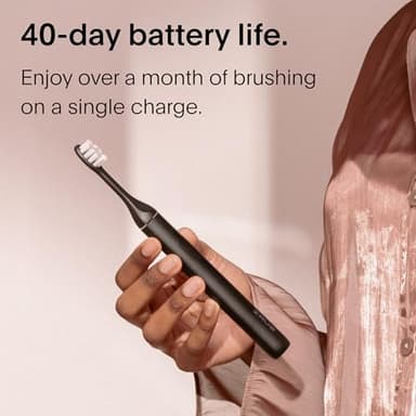 SURI 1.0 Sonic Electric Toothbrush with UV Cleaning Travel Case | 40+Day Battery | Designed in California | Electric Toothbrush for Adults | Travel Toothbrushes | Tooth Brush | Black - Image 4