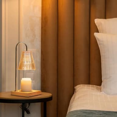 Marycele Candle Warmer Lamp with Timer, Vintage Amber Nightstand Candle Warming Lamp for Home Room Decor, Dimmable Wax Warmer for Jar Candles, Wedding Registry Gifts for Women Couples 2025 - Image 8