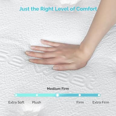 Serweet 12 Inch Memory Foam Hybrid Full Mattress - 5-Zone Pocket Innersprings Motion Isolation - Heavier Coils for Durable Support -Pressure Relieving - Medium Firm - Made in Century-Old Factory - Image 3