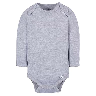 Gerber Baby 6 Pack Long-Sleeve Onesies Bodysuit, White and Black - Image 4