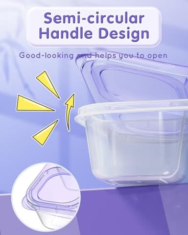Canfanni 5 Pcs Bento Snack Containers, Reusable 4 Compartment Divided Food Storage Containers, Divided Lunchable Container for School, Work and Travel (All Transparent) - Image 4