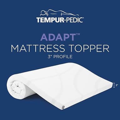TEMPUR-Adapt 3" Memory Foam Mattress Topper, Twin, White - Image 2