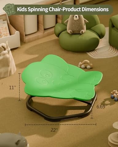 Daisybreath Spinning Chair for Autistic Kids, Kids Swivel Chair Sensory Seat for Autism ADHD Children, Autism Swivel Sensory Toy, Training Body Coordination, Green - Image 3