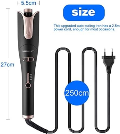 Automatic Hair Curling Iron, Rotating Curlers Iron with 1" Barrel Curls, Hair Curler Wand with 4 Temp & Dual Voltage, Anti-Scald, Auto Shut-Off - Image 4