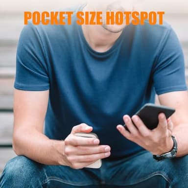 Firstnum M4 4G LTE Mobile Hotspot, ESIM Compact Portable WiFi Hotspot for Travel, No SIM Card or Contract Required, Hotspot Device Connect Up to 10 Devices, 1GB Free US Data Monthly, White - Image 5