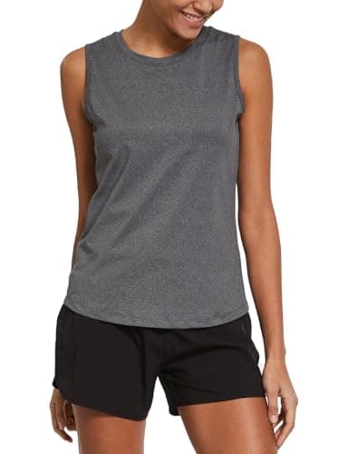 baleaf Women's Workout Tops Sleeveless Running Yoga Tops Gym Atnletic Shirts Activewear Gray Size L - Image 2