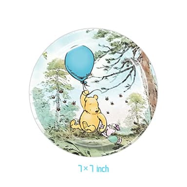 41Pack Pooh Birthday Decorations, 20 Plates, 20 Napkins and 1 Tablecover for Pooh Bear Birthday Party Supplies - Image 2