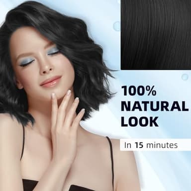 Ivnil Black Hair Dye Shampoo 3 in 1 Color Shampoo for Women & Men for Gray Hair Coverage for Instant Champu Para Canas - Image 3