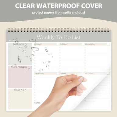 Weekly To Do List Notepad, Undated Planner with 52 Sheets (8.5''x11''), Desk Weekly Planner for Women & Man, Home School & Work - Image 5