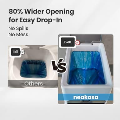 Neakasa PooGuard Litter Disposal Bin, 9.2L Trash Can for Cat Litter, Dog Waste & Diapers, with Viewing Window, Wider Opening, and 4-Month Refill Bag (Grey) - Image 4