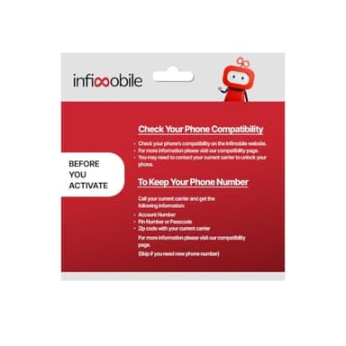 $15/Month | Infimobile Prepaid Plan: 12 Months| 5GB High-Speed Data Per Month | 2500 Minutes and 2500 Text| Prepaid Plan Service SIM Card | Nationwide Coverage | 4G, 5G V-Network - Image 4