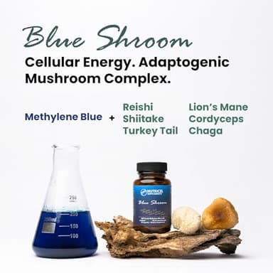 Nutricel Methylene Blue Capsules with Mushroom Extracts: Lion's Mane, Reishi, Cordyceps, Chaga, Shiitake, Turkey Tail - Trusted Made in America Brand - 7mg (USP Reference Compliant) (60ct) - Image 5