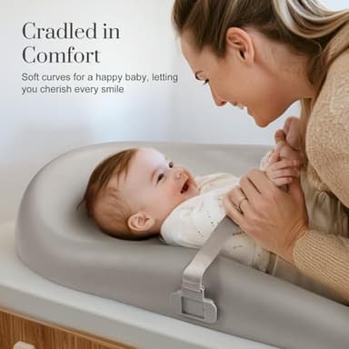 Wipe-Clean Changing Pad, Waterproof & Wipeable, Soft & Non-Slip Diaper Adjustable Safety Belt, Changing Pad for Dresser, Changing Table - Image 4