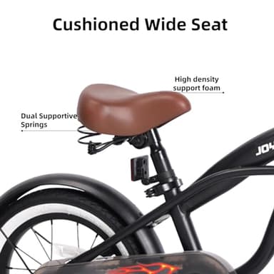 JOYSTAR 16 Inch Kids Bike with Training Wheels for Ages 4-7 Years Old Girls Boys Bike Toddler Bike Beach Cruiser Kids Bicycle Black - Image 4