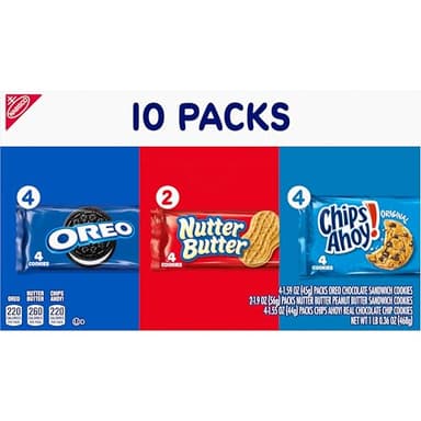 Nabisco Cookies Variety Pack, OREO, Nutter Butter, CHIPS AHOY!, 40 Snack Packs (4 Cookies Per Pack, 4 Boxes) - Image 14