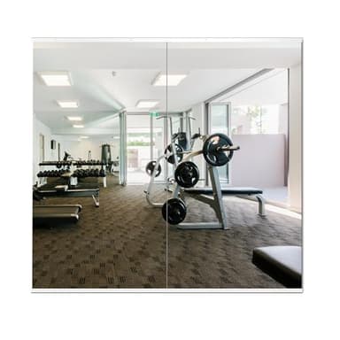 Delma Home Gym Mirror,54''x30''x2PCS,Large Full Body Tempered Glass Frameless, Wall-Mounted for Gym, Yoga, Garage, Bedroom, Bathroom - Image 1