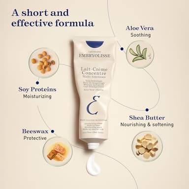 Embryolisse Lait-Crème Concentré Multifunction Daily Moisturizer, Makeup Primer, and Makeup Remover. French Face Cream With Shea Butter & Aloe Vera, Suitable for All Skin Types, 2.54 Fl Oz - Image 4