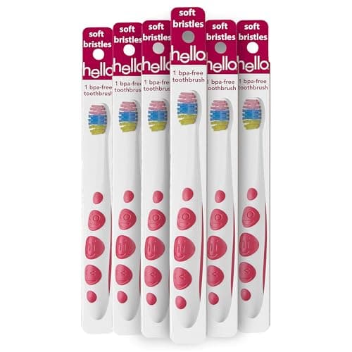 hello Soft Kids Toothbrushes, Unicorn Toothbrush Pack with Wide Handles, Made for Kids of All Ages, BPA-Free, Super Soft Bristles, Gentle on Gums, Tough on Pesky Plaque, 6 Pack - Image 1