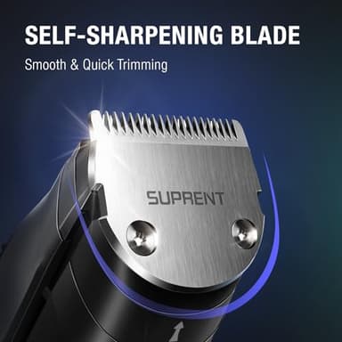 SUPRENT Adjustable Beard Trimmer for Men, Cordless Electric Beard Trimmer with Precision Dial, USB Rechargeable 19 Length Settings Mustache Trimmer for Mens Gifts - Image 2