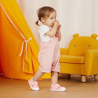 BMCiTYBM Baby Walking Shoes Girls Boys Mesh First Infant Sneakers 6 9 12 18 24 Months Pink Size 12-18 Months Infant - Image 2
