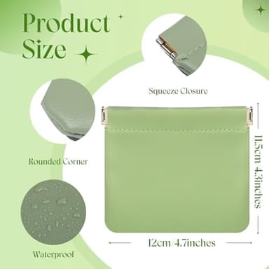 ISKYBOB Pouchic - Personalized Snap Closure Leather Organizer Pouch, 4Pcs Lambskin Pocket Cosmetic Bag Portable Self-Closing Small Makeup Bag for Purse Women Mini Travel Coin Storage Pouches (Macaron) - Image 2