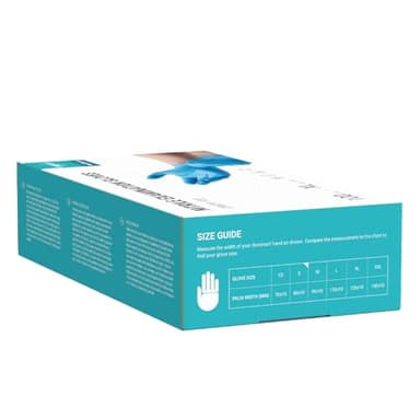 EUROPAPA Nitrile Examination Gloves, Blue, XL, Pack of 100 - Image 6