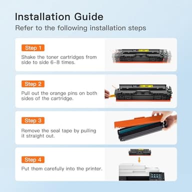 E-Z Ink Compatible 202X Toner Cartridges High Yield with Chip Replacement for HP 202X Toner 202A CF500X CF500A to Use with HP Color Pro MFP M281fdw M281cdw M281fdn M254dw M254 M281 (4-Pack) - Image 6