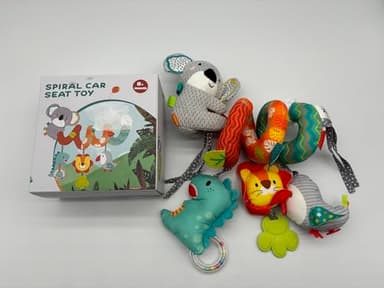 XIXILAND Car Seat Toys Baby Toys 0-3 Months Developmental, Stroller Toys Infant Toys 0-6 Months Newborn Toys, Carseat Toys for Infants 0-12 Months with Dinosaur, Lion Mirror, Teether - Image 9