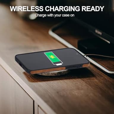 KSELF Leather Case for iPhone 13/14, Protective Slim with Kickstand, Built-in Invisible Stand, Compatible with iPhone 13/14 6.1'' (Brown) - Image 8