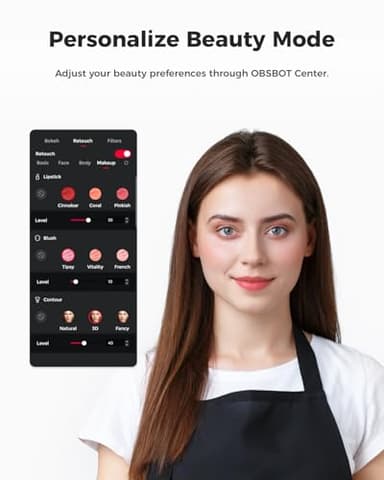OBSBOT Meet SE 1080P 100FPS Webcam for PC, AI Framing Streaming Camera with 1/2.8" Sensor, Beauty Mode, Gesture Control, Staggered HDR, Web Camera for Desktop Computer, Laptop, Meeting.(Space Grey) - Image 7