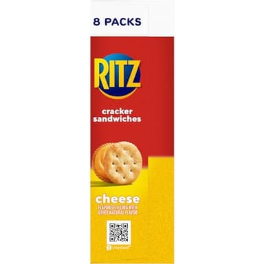 RITZ Cheese Sandwich Crackers, Lunch Snacks, 48 Snack Packs (6 Boxes, 6 Crackers Per Pack) - Image 17