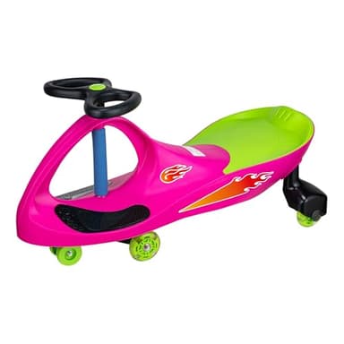 PlasmaCar Lightning Glow Rider - Inertia & Movement Powered Ride-On Toy, Light-Up Wheels, Indoor-Outdoor Play Pink & Green - Image 1