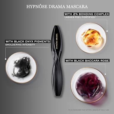Lancôme Hypnôse Drama Extreme Volumizing Mascara - Up to 17x More Volume - Up to 24HR Wear- Lengthening & Volumizing - Dramatic Lash Look - Ultra Black - Suitable for Sensitive Eyes - Travel Size - Image 7