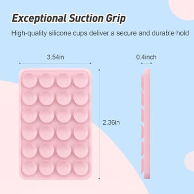 Magnetic Suction Phone Mount for MagSafe Case,Silicone Sticky Phone Grip Holder for iPhone,Removable Hands-Free Selfie/Video for TikTok & Instagram Influencer/Creator (Light Pink) - Image 4