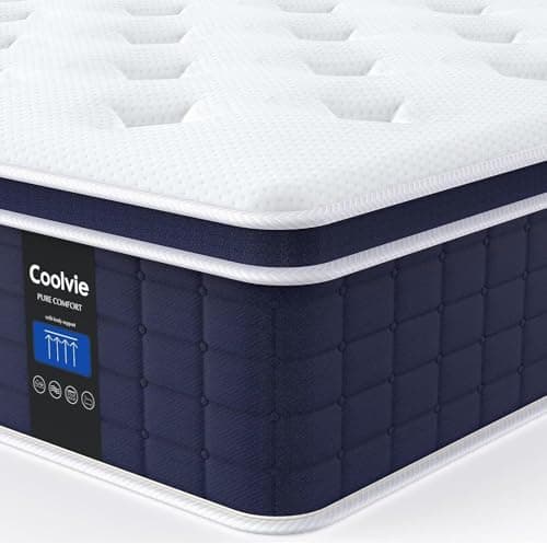Full Size Mattress 12 Inch, Coolvie Firm Mattress Hybrid in a Box with CertiPUR-US® Certified Foam, Individual Pocket Spring for Motion Isolation & Pressure Relief- Comfort Night Sleep-100-Night Trial - Image 1