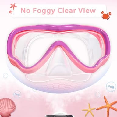 Freela Kids Mask Swim Goggles Swimming Goggles for 6-14 4-7 8-12, Kids Swim Goggles with Nose Cover Anti Fog Clear View Snorkeling Gear Mask Youth Girls Boys Junior Water Pool Beach Open Water Glasses - Image 5