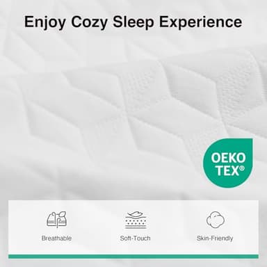 Novilla 6 Inch Queen Size Mattress, Queen Memory Foam Mattress with Cooling Foam & Breathable Comfort Layer, Removable Cover, Pressure Relief Mattresses in a Box for Cool Touch & Support - Image 5