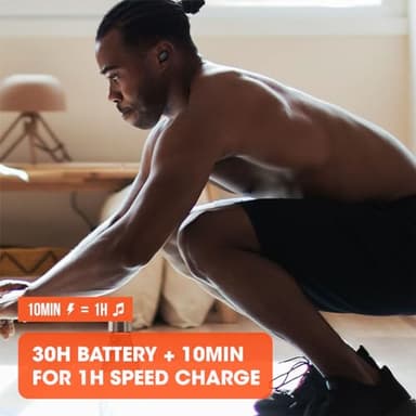 JBL Endurance Race TWS - Waterproof true wireless active sport earbuds, JBL Pure Bass Sound, Up to 30 hours of battery life, IP67 Waterproof and Dustproof, Ambient Aware & TalkThru (Black) - Image 2