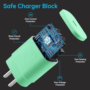 Phone 17 16 15 Charger Fast Charging, 30W USB C Charger Block with 10FT Long C Chargers Cord Cable for Phone17 16 15 Pro Max/16 15 Pro/16 15 Plus/17/16/15, iPad-Green - Image 5