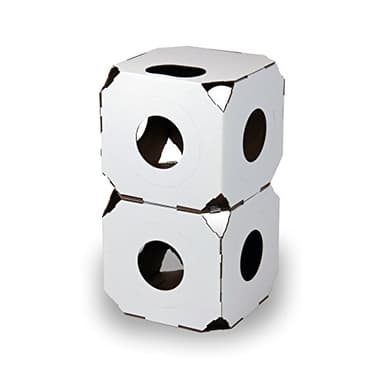 Catty Stacks Durable, Modular Cat House Cubes/Cat Condos, Made in USA (2pack, White) - Image 2