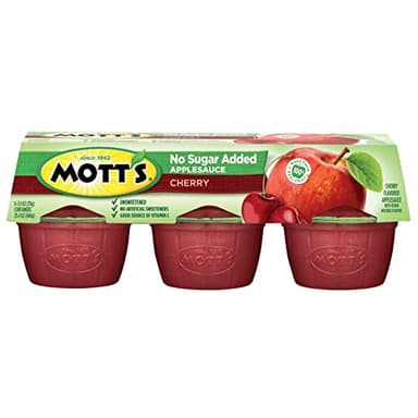 Mott's No Sugar Added Cherry Applesauce, 3.9 Oz Cups, 72 Count (12 Packs Of 6), Good Source Of Vitamin C, No Artificial Flavors - Image 9