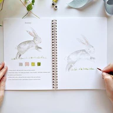 Watercolor Workbooks, Beginner-Friendly Birds Watercolor Workbooks, 12 Colors Watercolor Paint Set with Paint Brush, Art Crafts Painting Supplies, Water color Book for Kids Adults Teens (Animals) - Image 7