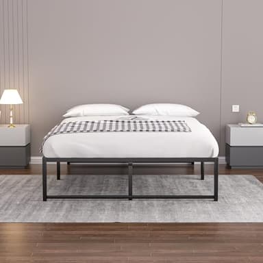 VECELO 14" Metal Platform Bed Frame/Mattress Foundation/No Box Spring Needed (Queen Size) - Image 2