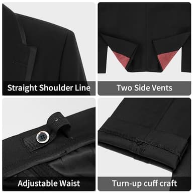 Marvelous World Boys' Formal Slim Fit Suit Set, Adjustable Waist - Image 5