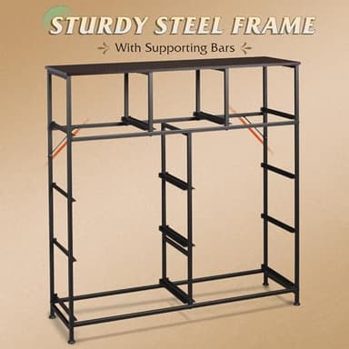 WLIVE 9-Drawer Dresser, Fabric Storage Tower for Bedroom, Hallway, Entryway, Closet, Tall Chest Organizer Unit with Fabric Bins, Steel Frame, Wood Top, Easy Pull Handle, Dark Grey - Image 7