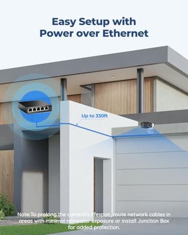 REOLINK 4K PoE Security Camera System, Home Outdoor IP Camera in 180 Degree Viewing Angle, Human/Vehicle/Pet Detection, Color Night Vision, Two Way Talk, Up to 512GB microSD Card, Duo 2 PoE - Image 6