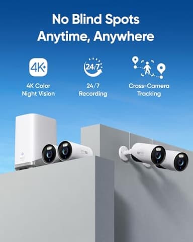 eufy Security eufyCam E330 (Professional) 4-Cam Kit, 4K Outdoor Security Camera System, 24/7 Recording, Plug-in, Wi-Fi NVR, 1TB Hard Drive Included, 10CH, Local Storage, No Monthly Fee - Image 2