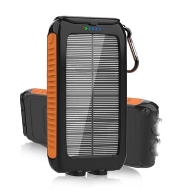 Solar Charger Power Bank 49800mAh - Portable Fast Charging Power Bank with Type-C & Dual USB Ports, Compatible with iPhone, Samsung & More, Waterproof Solar Panel for Camping, Hiking, and Outdoor Use - Image 1