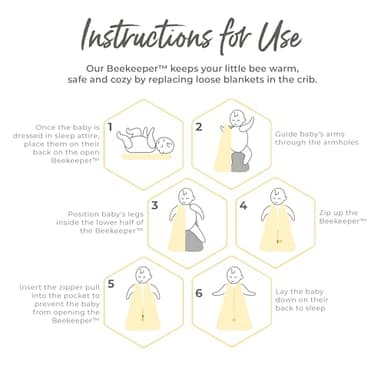 Burt's Bees Baby Beekeeper Wearable Blanket Winter, Organic Cotton Swaddle 0.5 or 1.5 TOG, Baby Infant Wearable Blanket & Essentials Shower Gift - Image 5